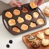 Baking Corn Dog Pan Flexible Dessert Mold Non-stick Silicone Corn Stick Bread Pan for Baking Nut Leaf Cob Dessert for Chocolates