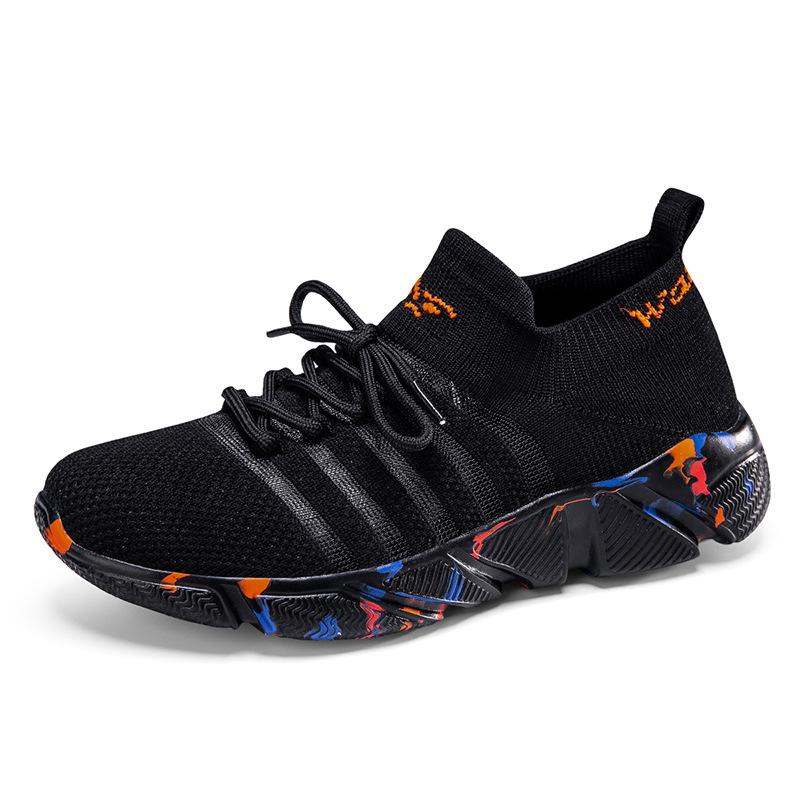 Summer large size 47 breathable fly-woven couple socks shoes casual sports shoes men's and women's light lazy shoes