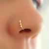Septum Eyebrow Cartilage Hoop Stud Nostril Hoop Nose Ring Body Piercing Round Beads Lip Earring