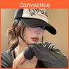 Block Color Stylish Soft Top Baseball Cap Women Adjustable Trendy Hat Duckbill