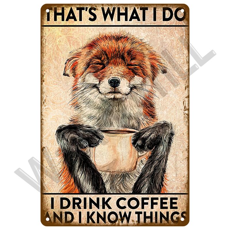 Vintage Tin Sign Plaque Metal Plate Wall Art Posters Metal Sign Retro Decor Coffee For Kitchen Bar Cafe Room Retro Iron Painting