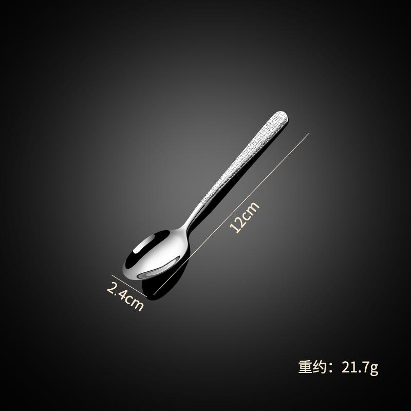 304 stainless steel spoon tableware elegant star diamond cloth crack western food steak knife fork spoon dessert spoon