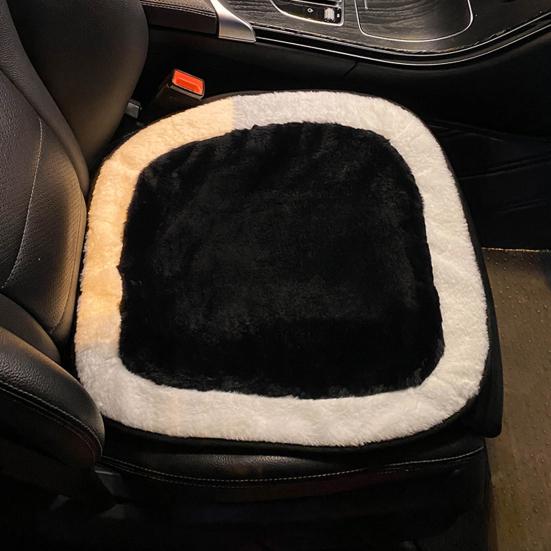 Útulný vankúš na autosedačku Zimný plyš Four Season Čiernobiely vláknitý materiál Vyhrievacia podložka Príslušenstvo vozidla