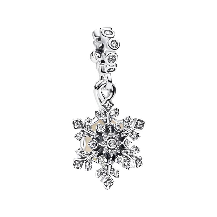 Pandora Snowflake And Star Double Design 925 Silver Pendant Women pendant 794142C01 Box