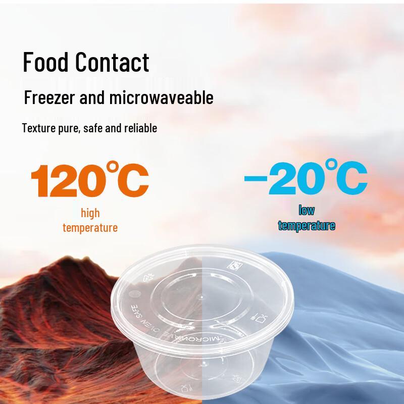 WEISHENG Disposable Round Takeaway Bowls