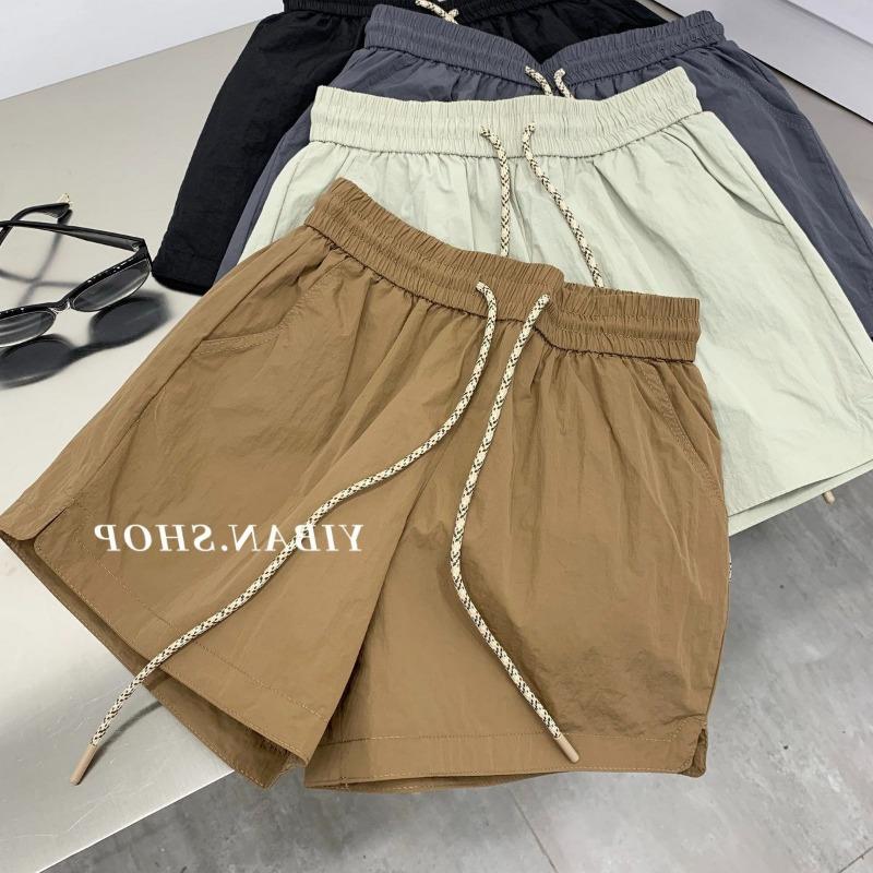 Quick-drying Sports Shorts Women's Summer Small Size Plus Size Loose Elastic High-waisted A-line Slim Casual Pants