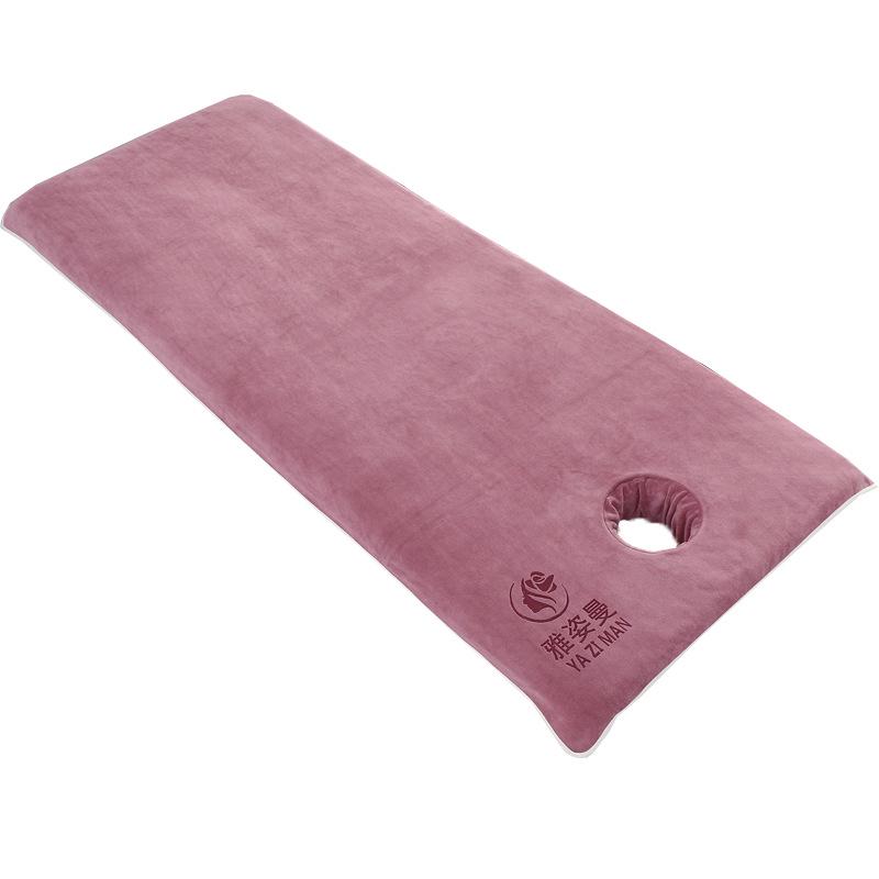 Gray Large Soft Absorbent Beauty Salon Bed Towel with Hole
