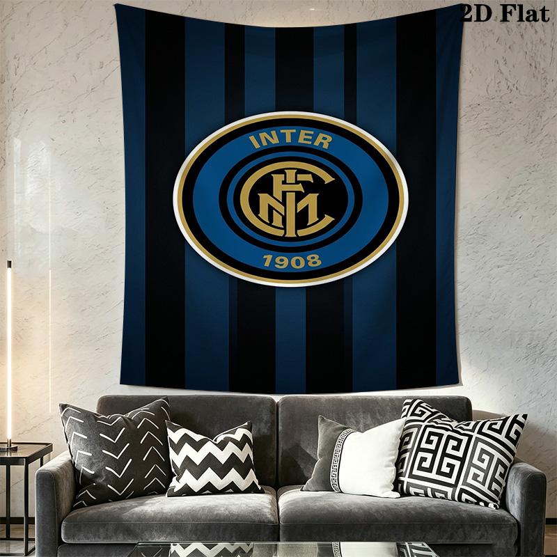 Inter Milan Fc Logo Wallpaper Threepiece Set 1 Duvet Cover 2 Pillowcase Without Core Bedding Set Christmas Birthday Gift Soft And Comfortable