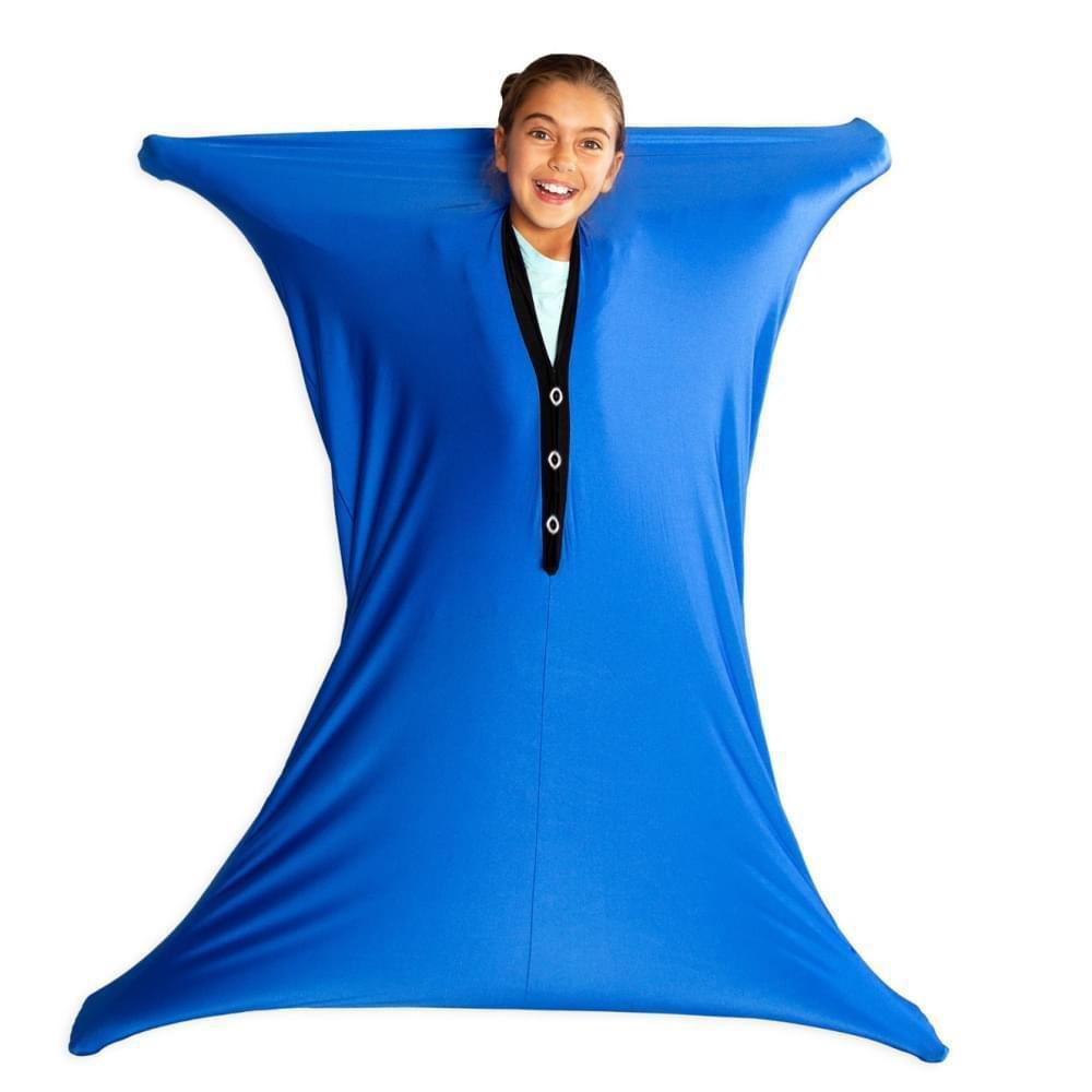 Эластичные тянущиеся сенсорные носки Бесшовные сенсорные мешки Аутизм Боди-носок для аутичных детей S синий