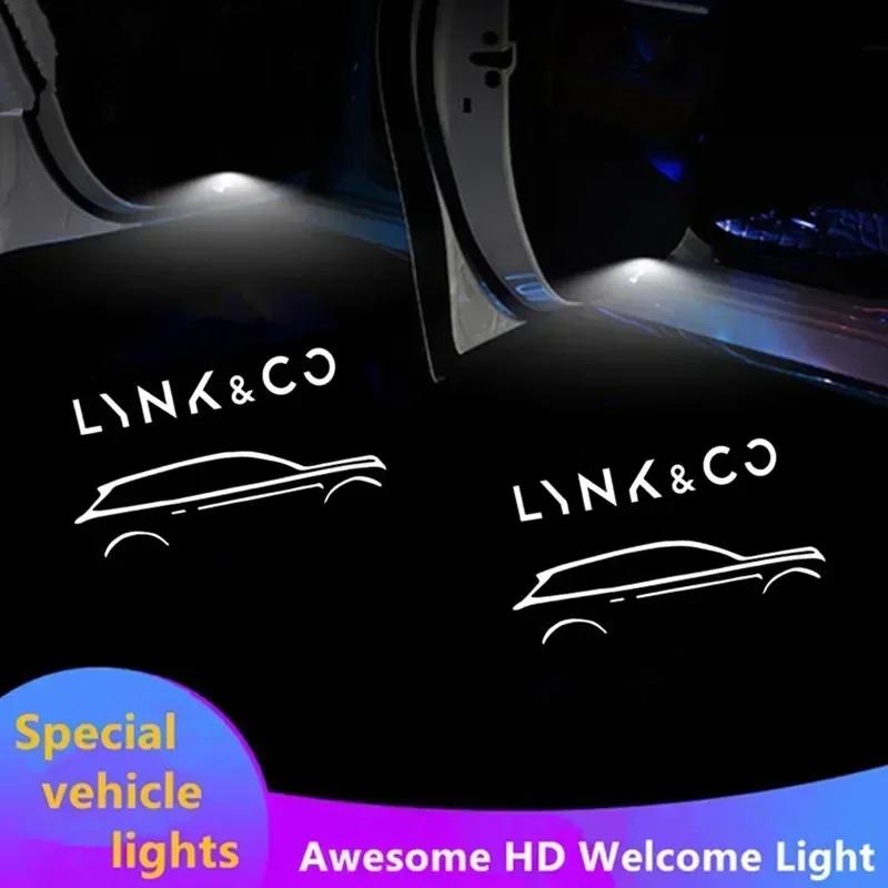 

2pcs For Lynk&co 01 03 05 2020-2024 Car Door Laser Projection Ambient Light Led Decoration Car Accessories Para Auto Tools 2PCS
