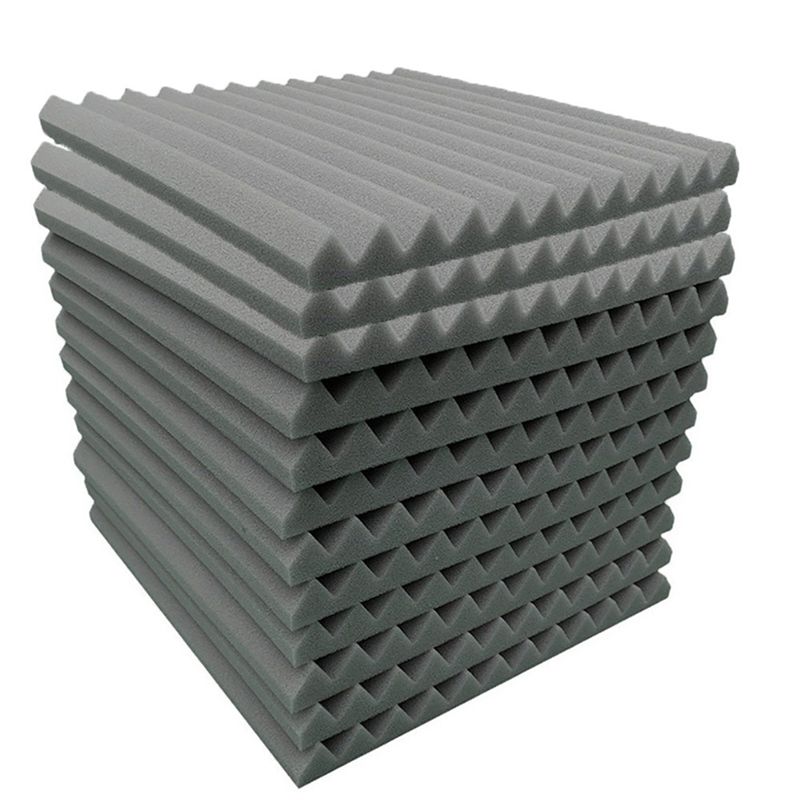 

AEE4-Acoustic Foam Panels 12 Pcs, Soundproof Wall Panels 30X30x5cm, High Density Sound Absorbing Panel For Walls чорний