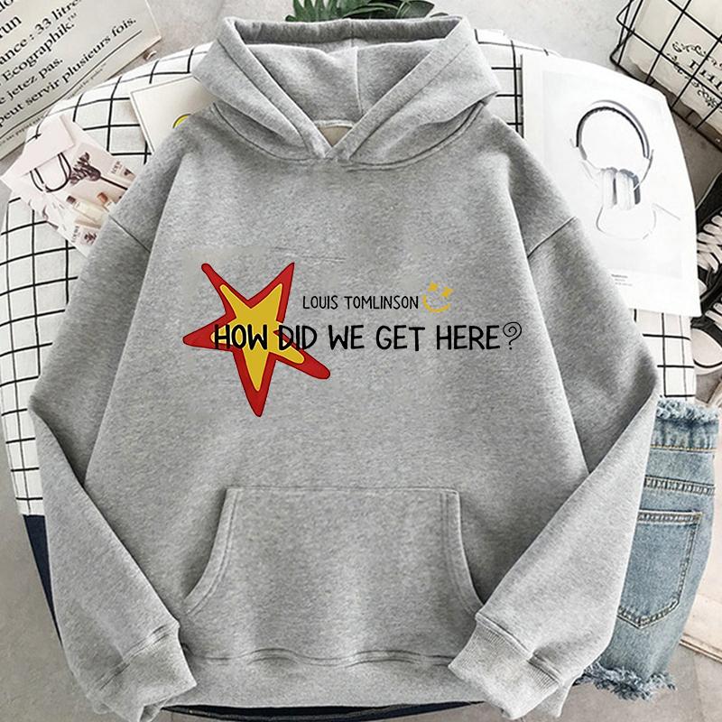 Louis Tomlinson How Die We Get Here Tour 2026 Felpe Unisex Felpe Grafiche Manica Lunga Felpe con Cappuccio da Donna Sudaderas