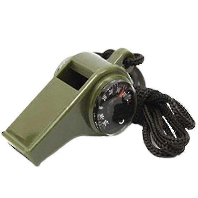 2pcs Outdoor Whistle Compass Thermometer 3 In1whistle Couple Survival Whistle Field Training Survival Tools - PR