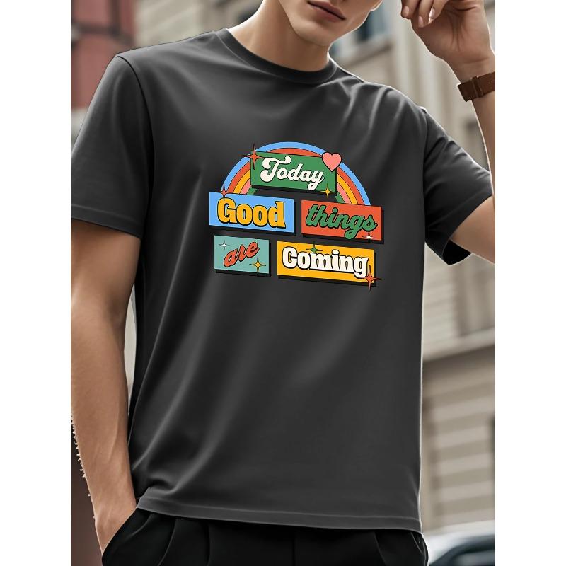 

Colorful Wind-themed Printed Short Sleeves, Suitable for Daily Wear or Occasions to Inspire Yourself or Others, for Those Pursuing Positive Energy S чёрный