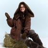 Sancai Reversible Faux Fur Hooded Coat