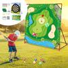 One Set Golf Battle Chipping Game Golf Hitting Mat Sports Activities Putting Practice Toy Swing Training Tool For Home Backyard
