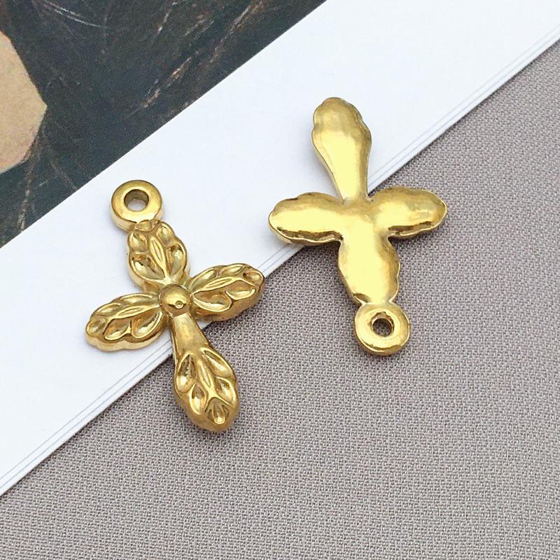 2Pcs Stainless Steel Charms Pendants For Cross Charms For Jewelry Making Supplies Christ Bracelet Necklace Earrings Accessories