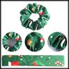 White Fang Scrunchie Hair Hair High AZ538 Tie, Accessory, Printed, Elasticity, Stylish, Women's, (Dark Green)