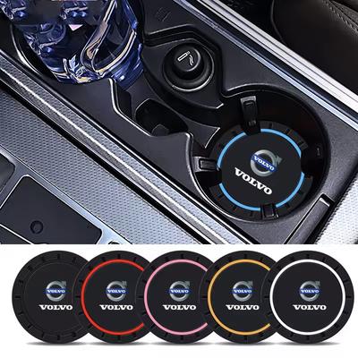 2 Stück Auto-Becherhalter Wassernapf-Schlitze Rutschfeste Matte Wasserdichte Becherunterlage Für XC90 XC60 V50 S60 V70 V60 V40 S90 olestar AWD XC40 S