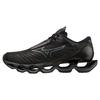 Wave Prophecy 12 Running Shoes for 2E Men, Black/Grey, 25.0 Cm,