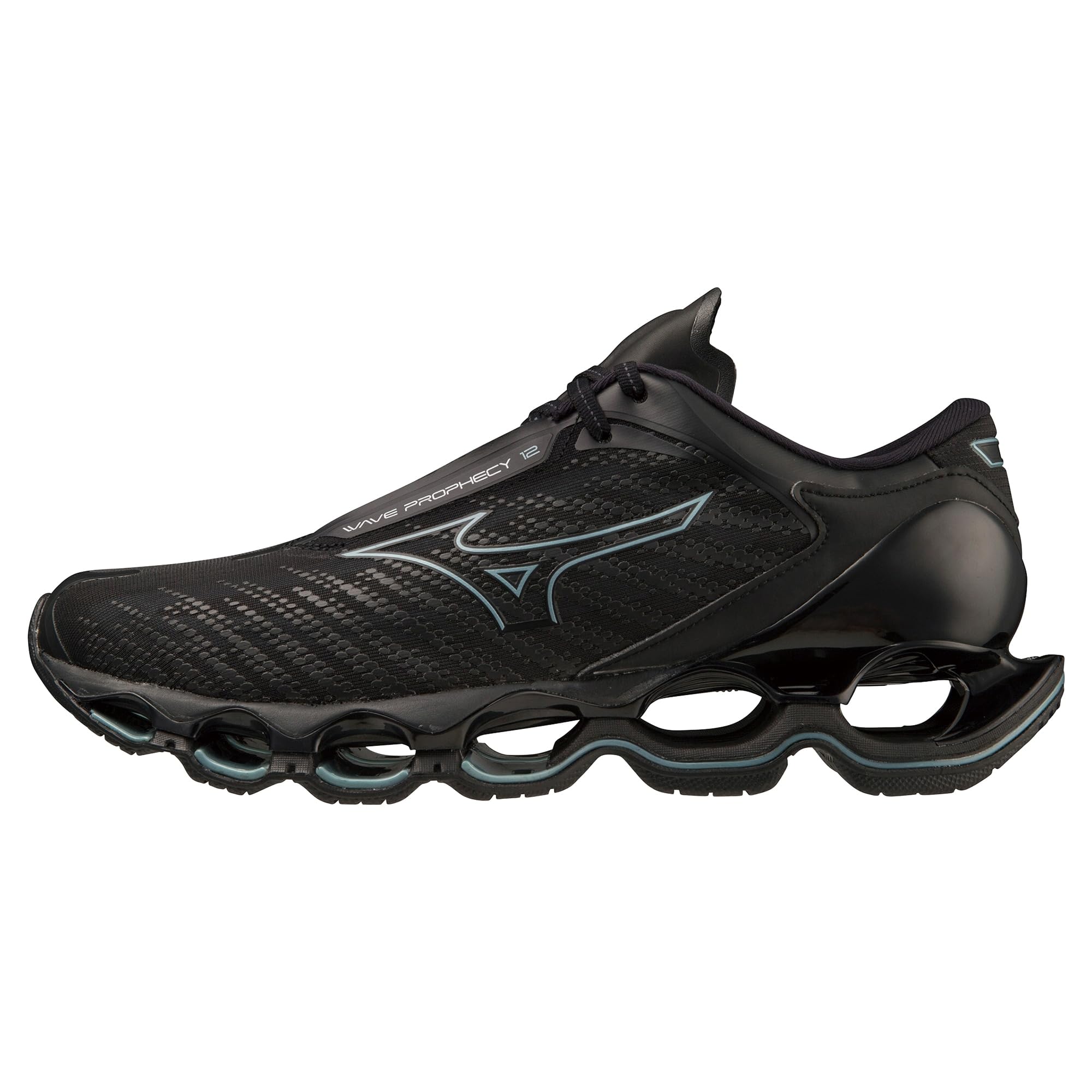 

Mizuno Wave Prophecy 12 Running Shoes for 2E Men, Black/Grey, 25.0 cm,