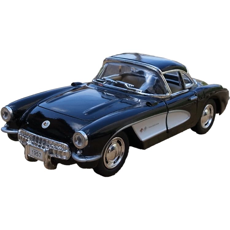 

KINSMART Scale 1957 Chevrolet Corvette Diecast Model Car in Black 1/34