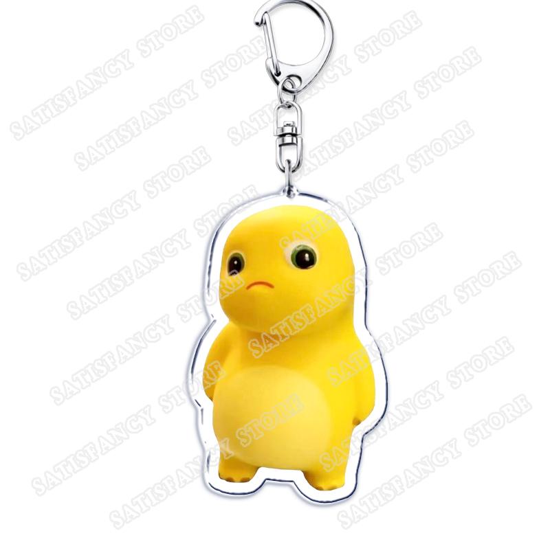 

Adorable Cartoon Nailong Dino Keychain for Accessories Animation Yellow Dinosaur Dragon Naloong Meme Jewelry Friends Fans Gifts