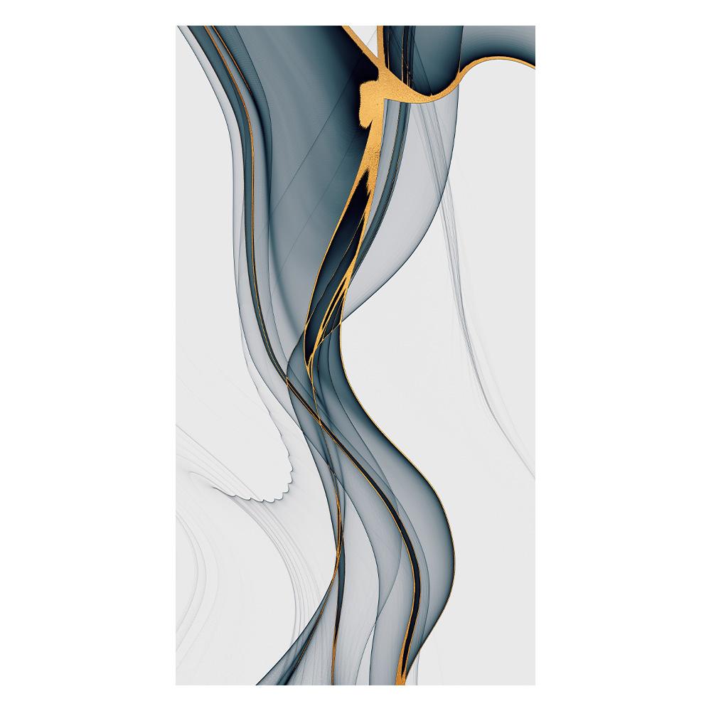 Modern Nordic Abstract Ink Wall Art Canvas Painting Gold and Black Versatile Ribbon Posters Prints Picture for Living Room Decor