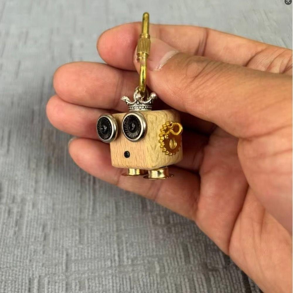 New Robot Pendant Gold Color Robot Keychain Aesthetic Choker Pendant Home