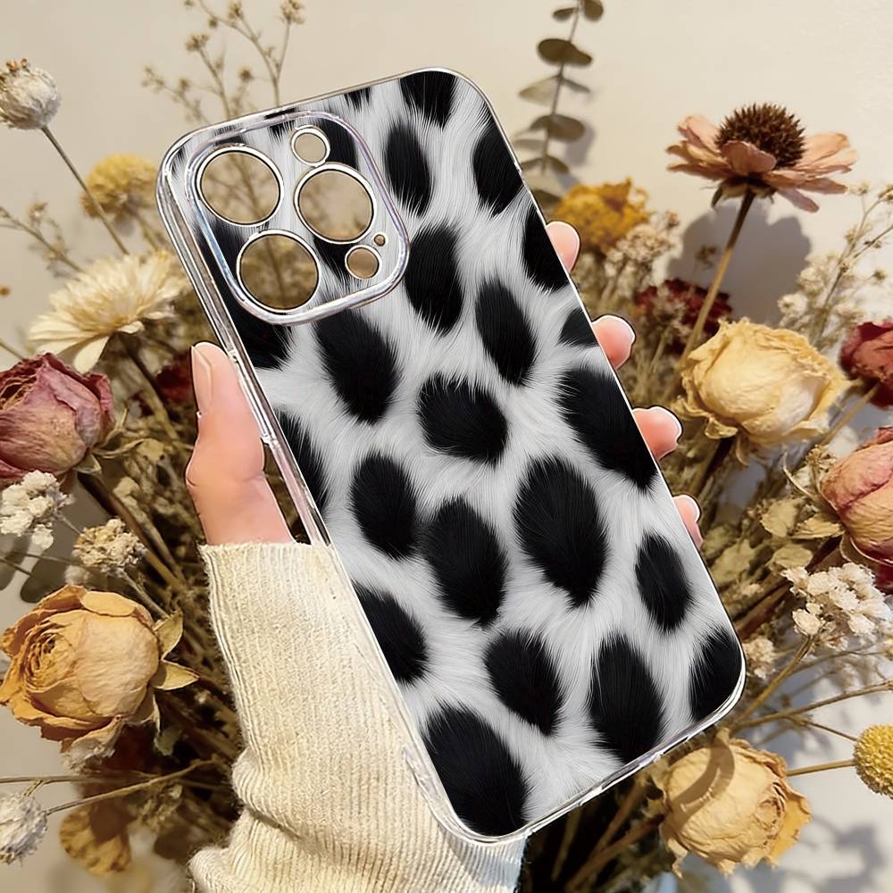 Leopard Print Phone Case For iPhone 17 16 15 14 13 12 11 Mini Pro Max Plus Transparent Cover