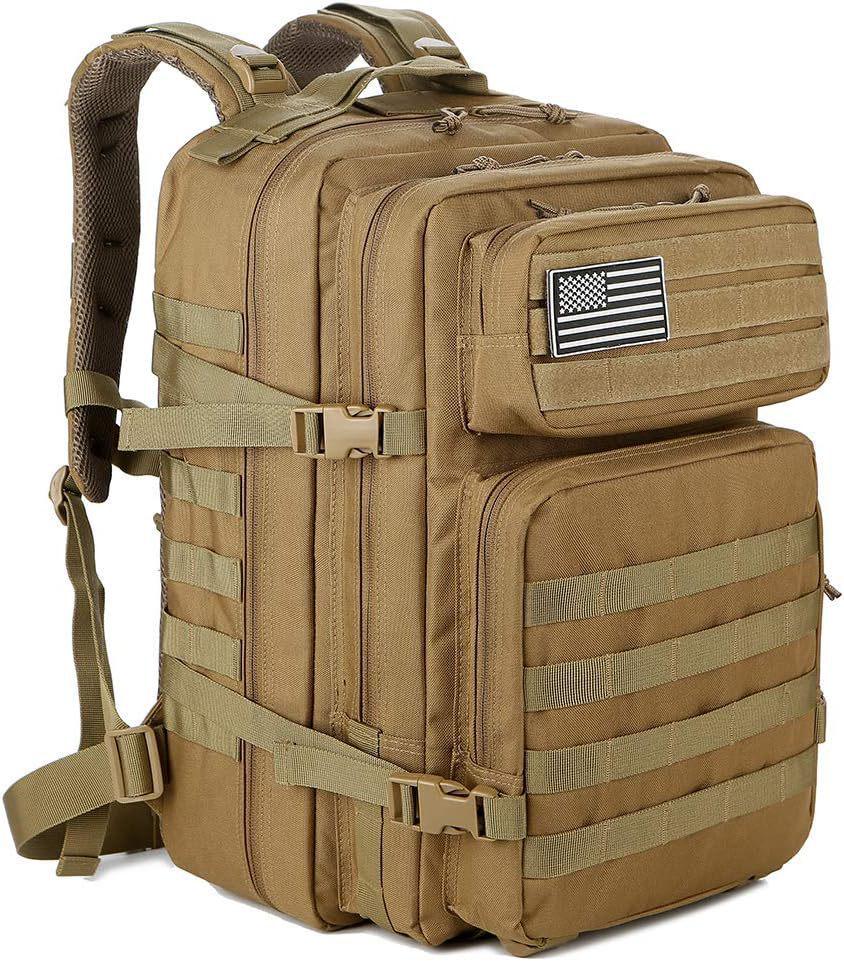 Camouflage Waterproof Tactical Backpack - Wear-resistant, Multifunctional, Double Shoulder for Hiking, Camping, Mountaineering, Large 3P Design