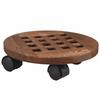 M-Modern-25Cm Wood Flower Pot Removable Tray Plant Holder Stand Base With Wheels Planter Flowers Pot Mover Trolley Plate