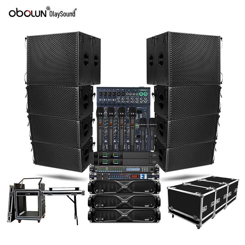 Obolun Pro Audio Dual 6.5-inch Line Array Speaker System CN plug (adapter included) (CN version)