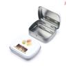 Portable Mini Metal Hinged Tin Box With Lid Rectangular Small Storage Container Candy Pill Case Pill Organizer Capsule Box