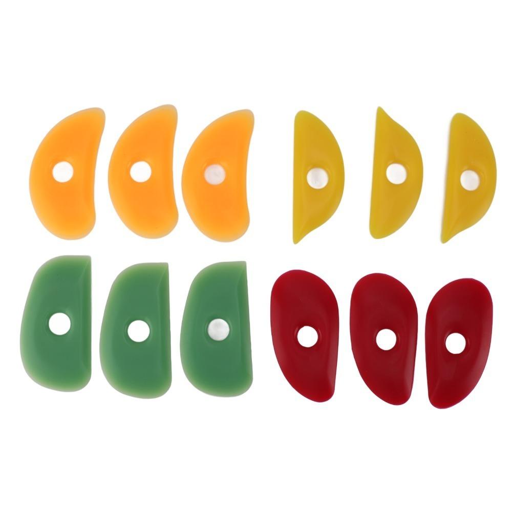 12Pcs Smoothing Tool Silicone Pottery Scraper Flexible Durable Silicone Scraper Smooth Reusable Shaping Tool Pottery