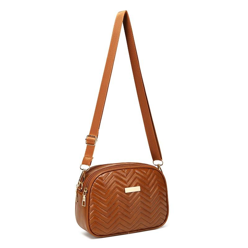 Women's Bag Spring and Summer New Fashion Shoulder Bag Crossbody Simple Wave Embroidery Camera Bag