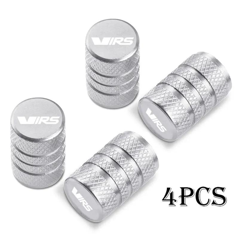 4pcs Car Wheel Tire Valve Caps Tyre Stem Covers Airdust Waterproof For Skoda VIRS Octavia Kamiq Kodiaq Karoq RS Superb Fabia