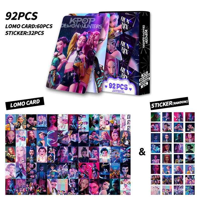 92 Monster Hunter Squad Small Cards K-POP Monster Hunter Squad Double Sided Small Cards Boxed with LOMO Cards