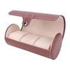 Watch Roll Case   PU Leather 3 Slots Watch Travel Case for Bracelets Jewelry Brown