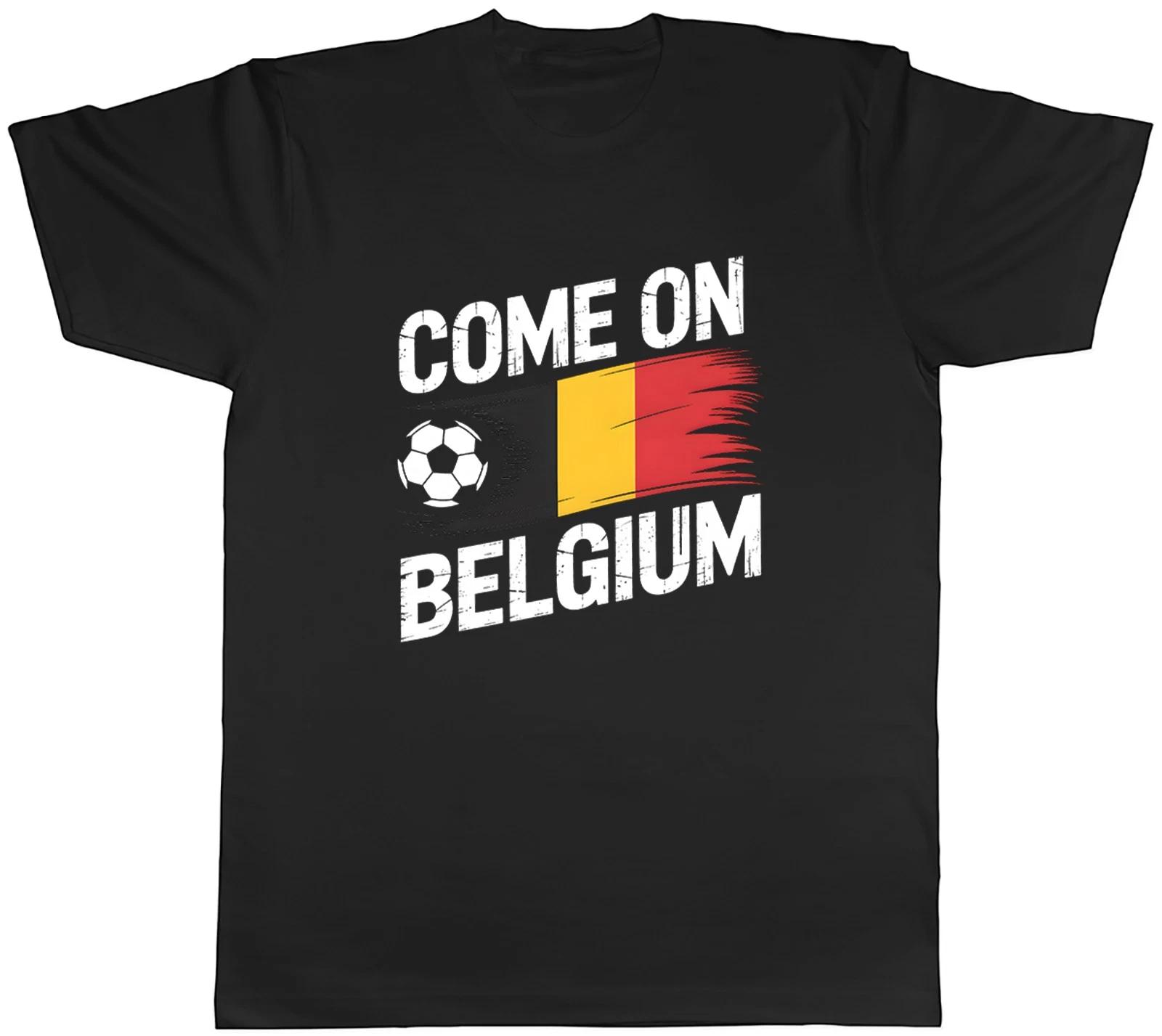 Come on Belgium Supporter Football Fan Mens T-Shirt Tee Gift Top L