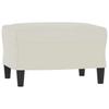 Cream Velvet Armchair with Footstool 60 cm