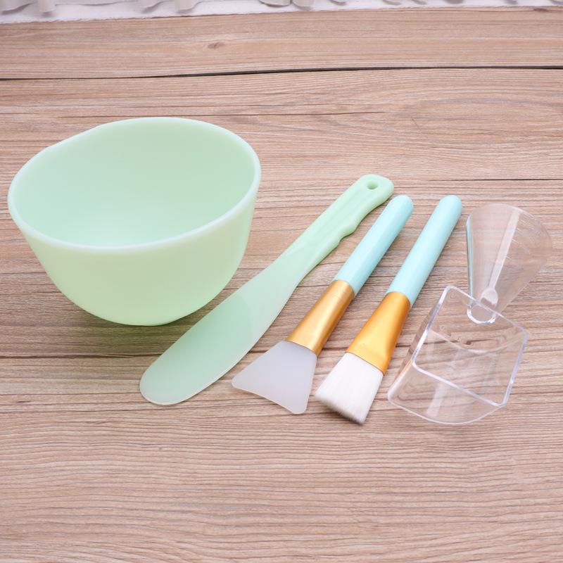 

Набор для силиконовой DIY маски для красоты: Миска, Кисть, Палочка и Мерная ложка