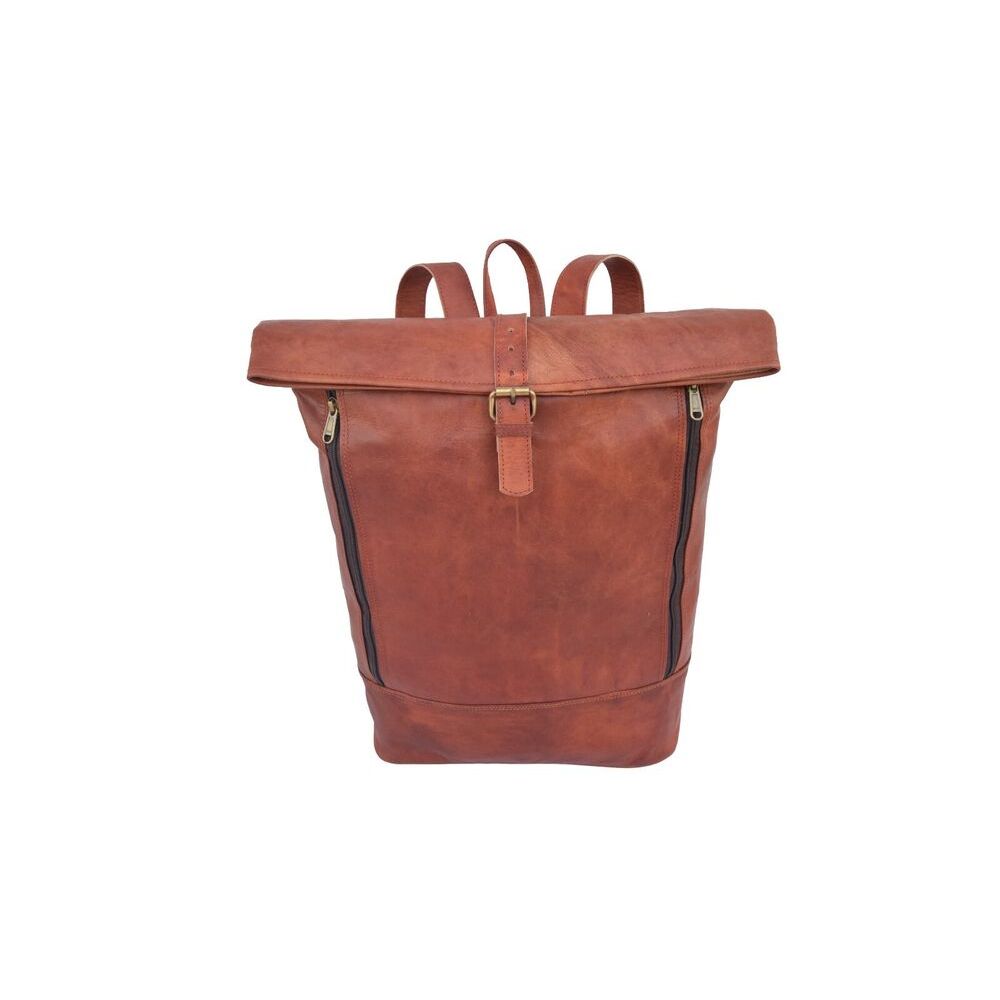 Leather Backpack Shoulder Bag 17" Laptop Rucksack Office School Handbags Rolltop