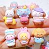 10 Pcs New Cartoon Animal Elephant, Rabbits, Kittens Series Resin Scrapbook Diy Jewelry Party Gift Hairpin Accessories A87