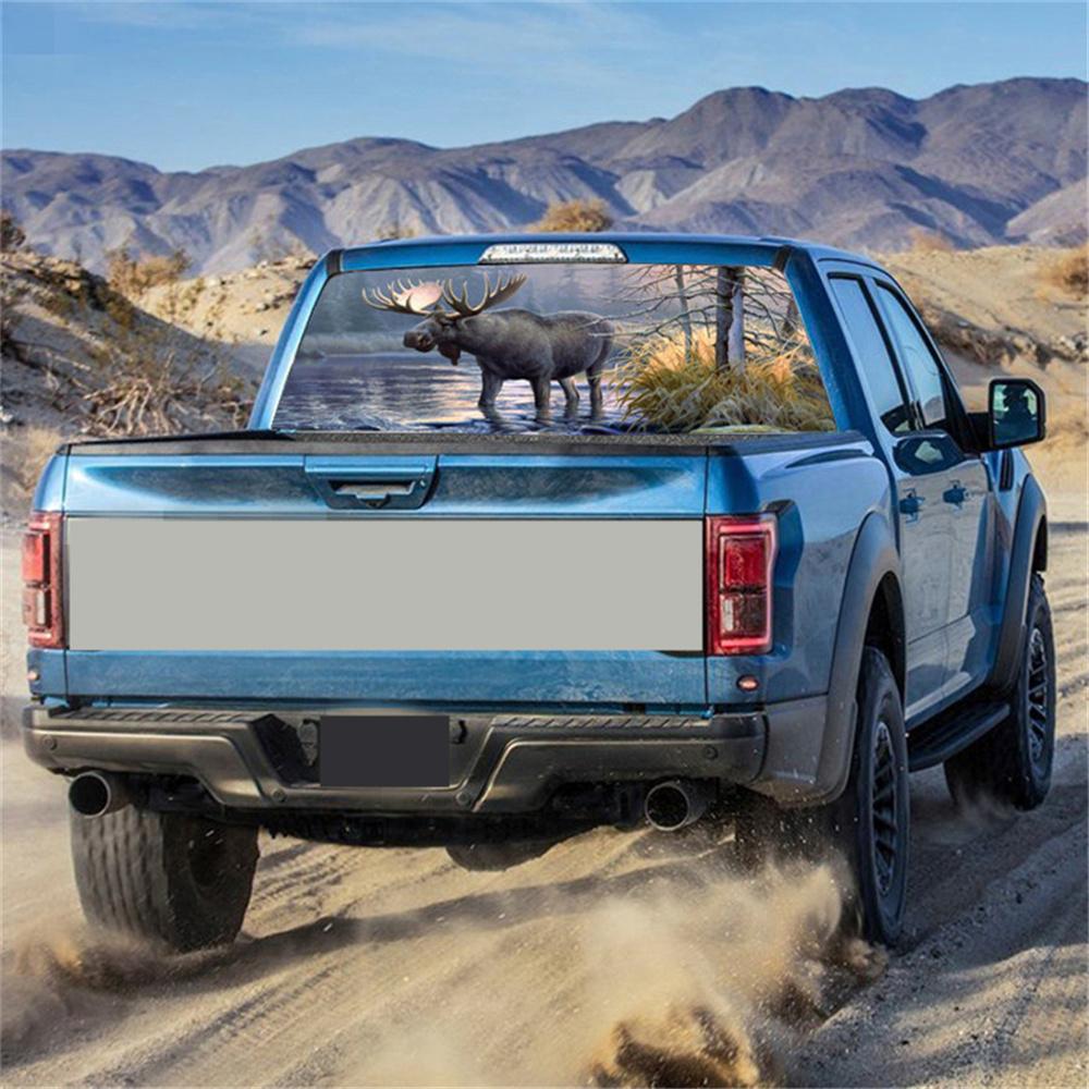 Forest Animals Moose Window Graphic Tint Decal Sticker For Truck Jeep SUV PICUP