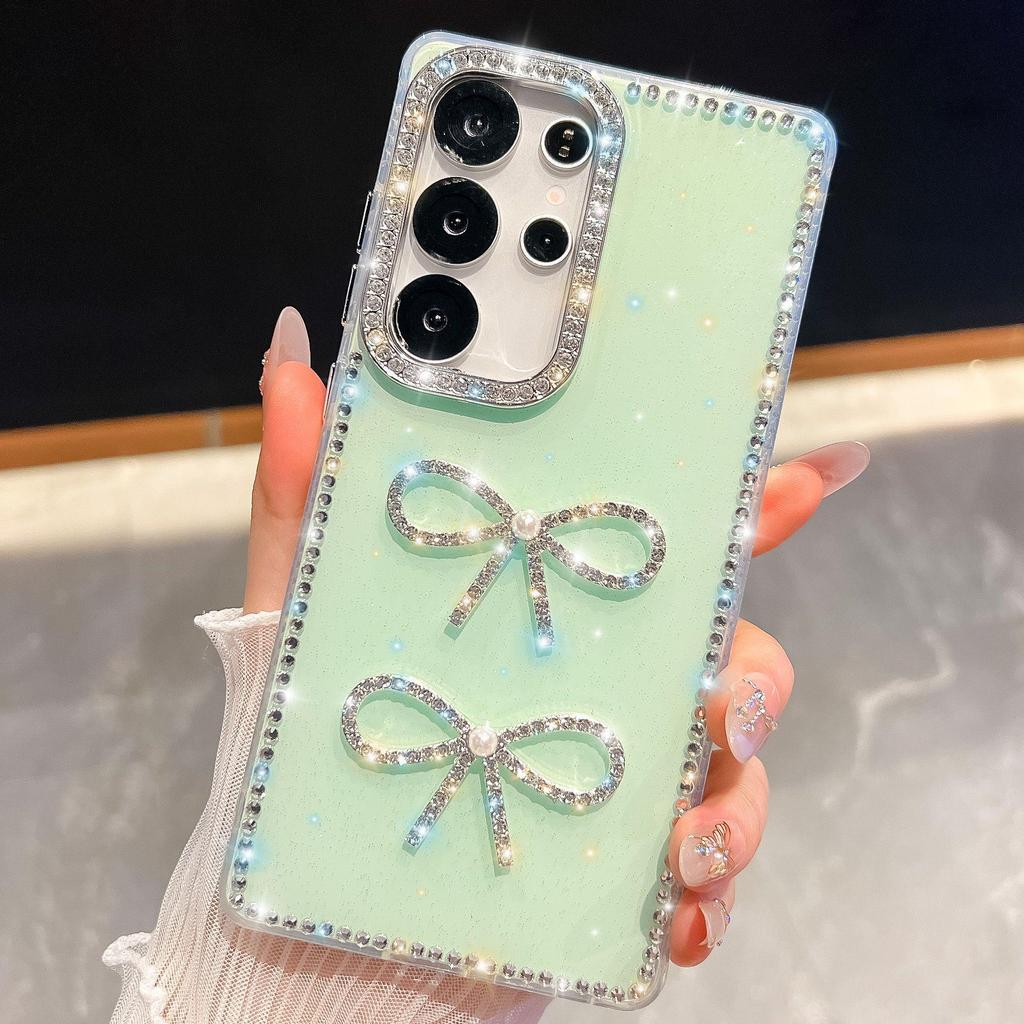 Rhinestone Samsung S26 Ultra Bowknot Glitter Protective Case, Drop-proof Luxury Design