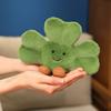Cartoon Simulation Clover Doll Green Plant Plush Toy Lucky Grass Doll Sofa Cushion Pillow Ornament