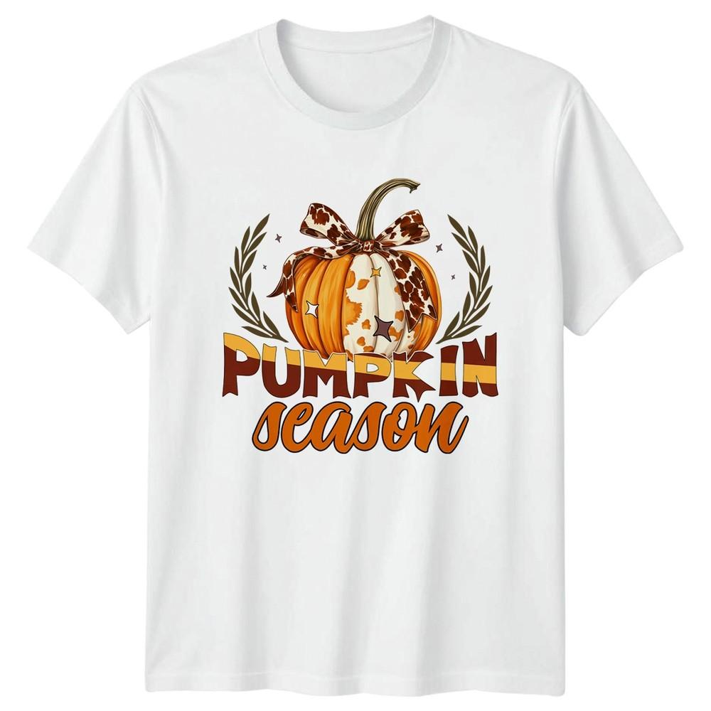 Pumpkin Season Unisexs TShirt Western Boho Fall Thanksgiving Gift For Her S