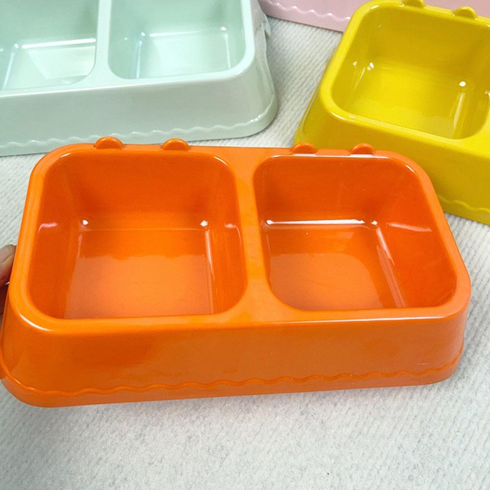 Pet Double Bowl Cat Bowl Dog Bowl, Non-Slip Pet Food & Water Bowl Set, Durable Pet Feeding Utensils Pet Supplies