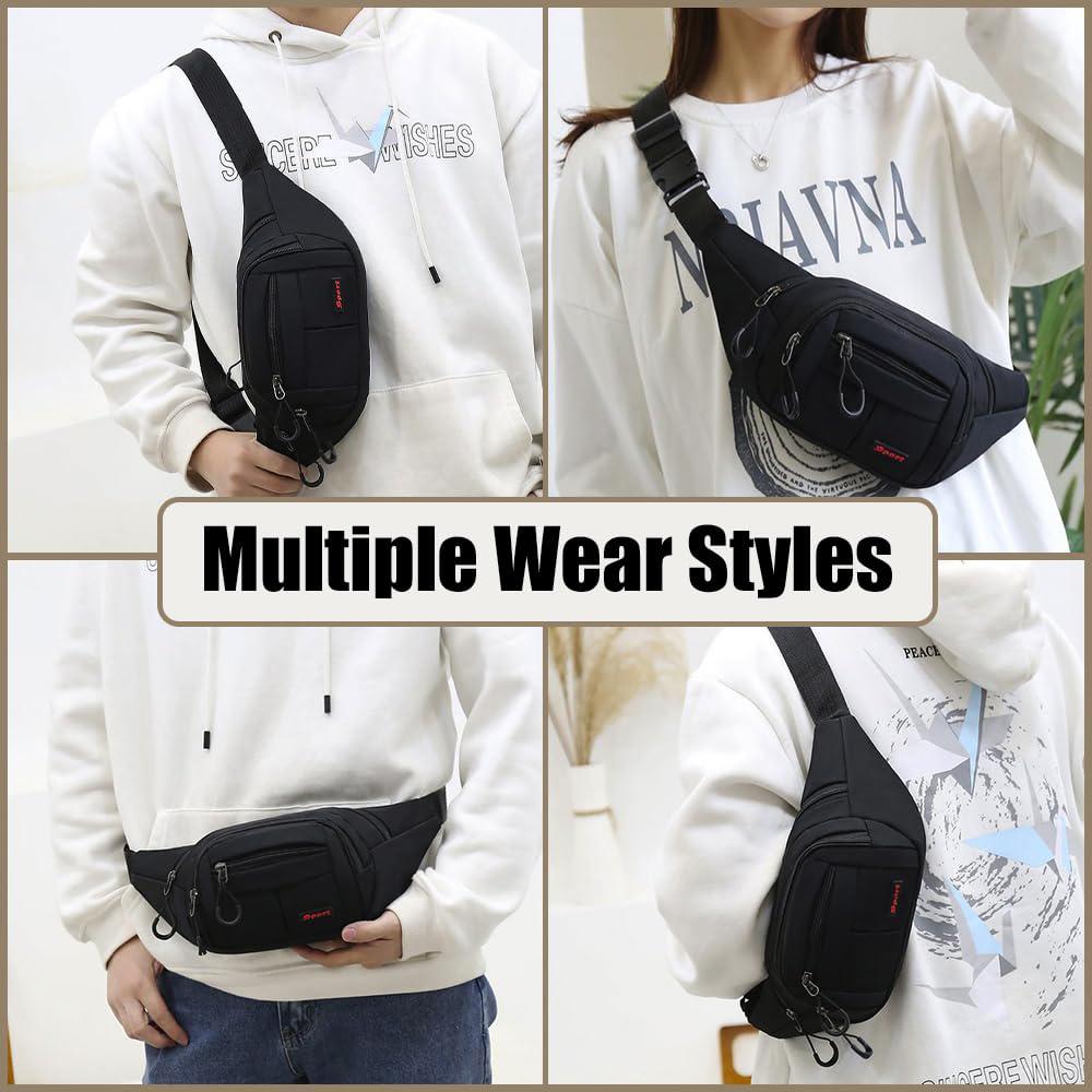 Men Women Waist Bum Bag Waterproof Sports Running Hiking Cycling Unisex Fanny Pack Holiday Travel Money Belt Pouch Wallet